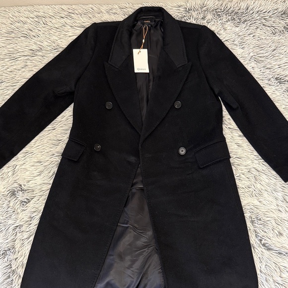 Quince Jackets & Blazers - Quince Woman’s Black Double-Breasted Coat Virgin Wool NWT size S